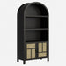 Arched Pantry Cabinet With Adjustable Storage & Doors - Black Home Essentials