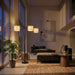 Royal - 3 Arm Arc Floor Lamp, Oil Rubbed Bonze With Linen Shade, 4 Way Rotary Switch - Oil-Rubbed Bronze Ashcroft Furniture