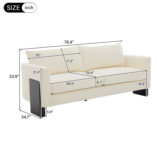 Elegant Modern 3 Seater Sofa Noble House