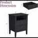 Fluted Nightstand With 2 Drawers Home Essentials