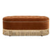 Melinda - Oval Tufted Bullion Fringe Storage Bench Jennifer Taylor Home