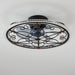 Caged Ceiling Fan With Remote Controlled LED Light - Matte Black Daily Nest