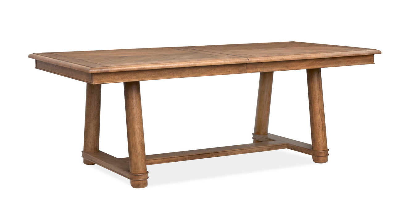 Woodward - Trestle Extendable Dining Table - Dark Clove Magnussen Furniture