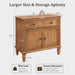 Nightstand With Charging Station Bedside Table With Drawer And Double Door Storage Home Essentials