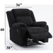Motion Recliner Chair With Plush Armrests For Living Room, Soft Seat - Black Home Essentials