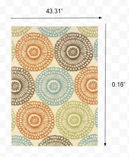 4' X 6' Indoor / Outdoor Area Rug - Beige