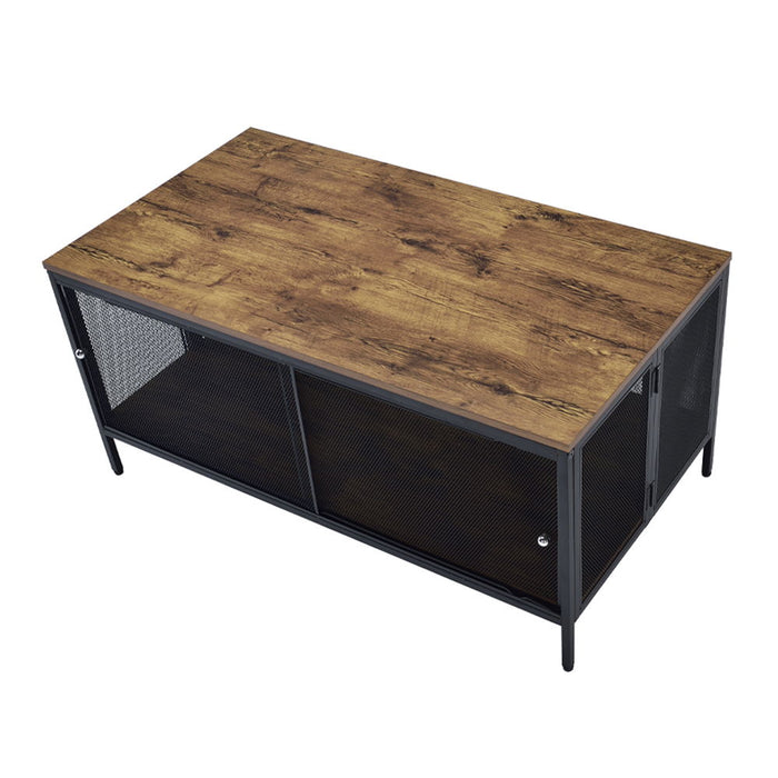 Winam - Coffee Table - Antique Oak & Black ACME