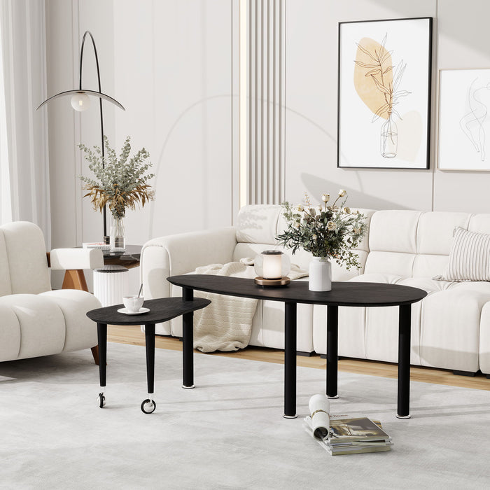 Rotatable Cocktail Table With Solid Legs, 360 Degree Rotating Home Essentials