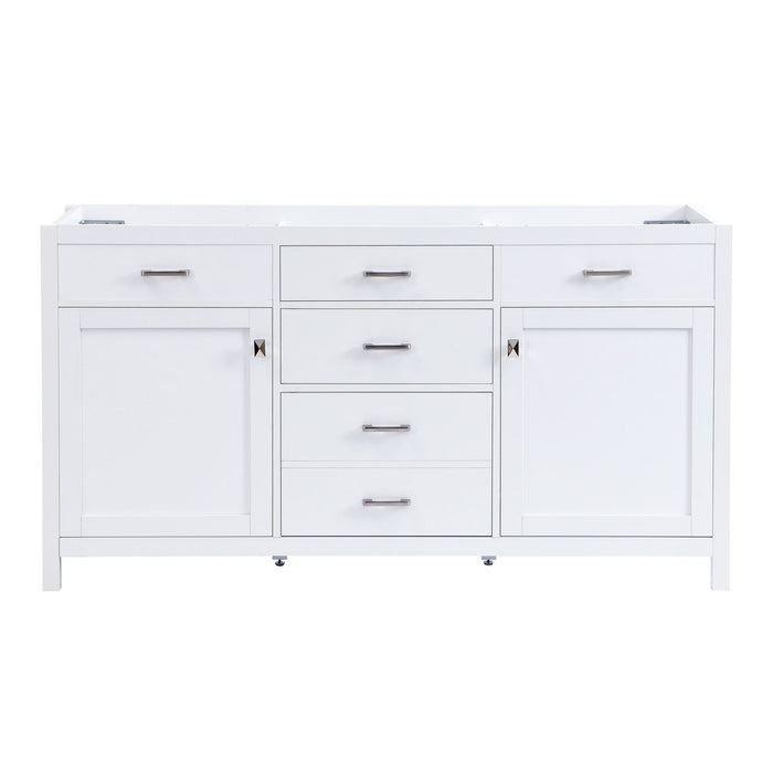 Bathroom Vanity Cabinet Only With Soft Closing Doors & Drawers, Adjustable Shelves - White Noble House