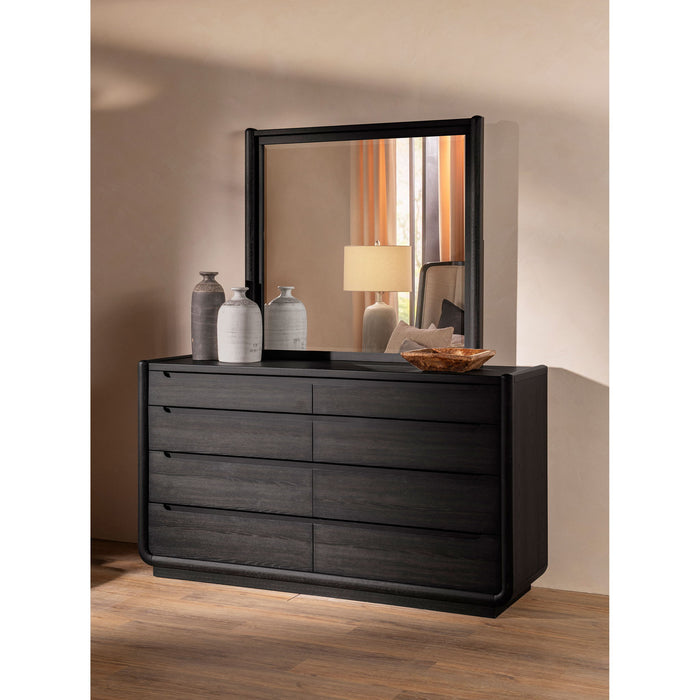 Bangor - 8 Drawer Dresser With Mirror Set - Black Furniture Max