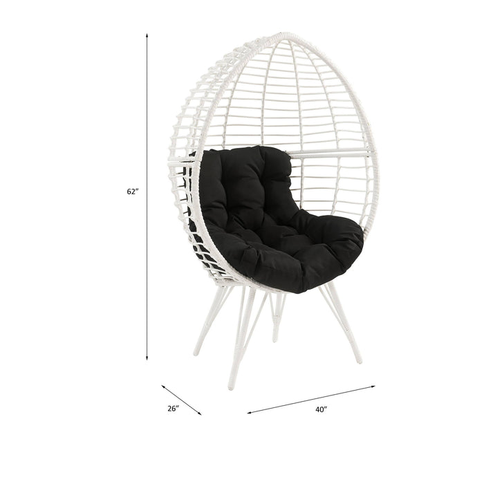 Galzed - Patio Lounge Chair - Black / White Acme