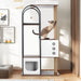 Cat Climbing Frame, Cat Tree, Modern Cat Tower, Multi-Level Cat Condo With 1 Caves, 2 Scratching Posts, Perch, For Indoor Cats - White / Vintage Daily Nest