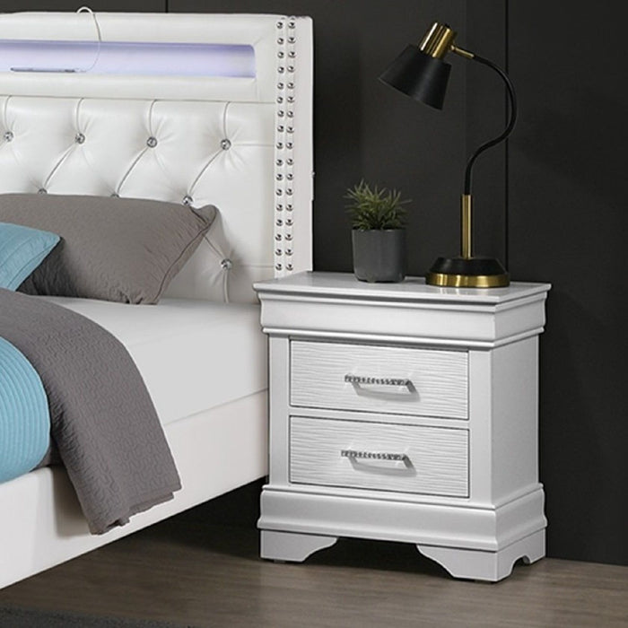 Nightstand With Drawers - White Home Essentials