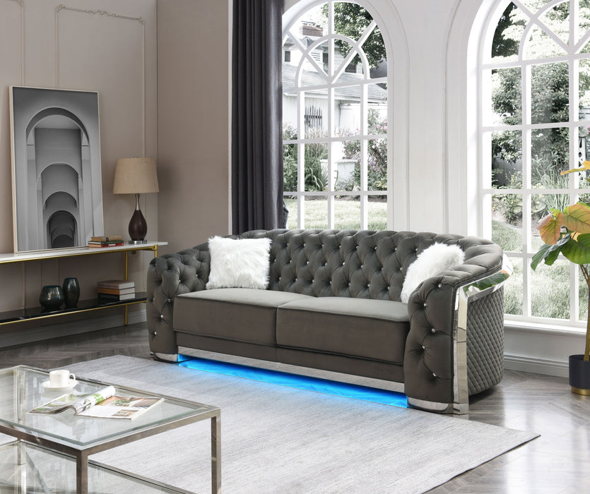 Glory Furniture Sapphire Sofa, Gray