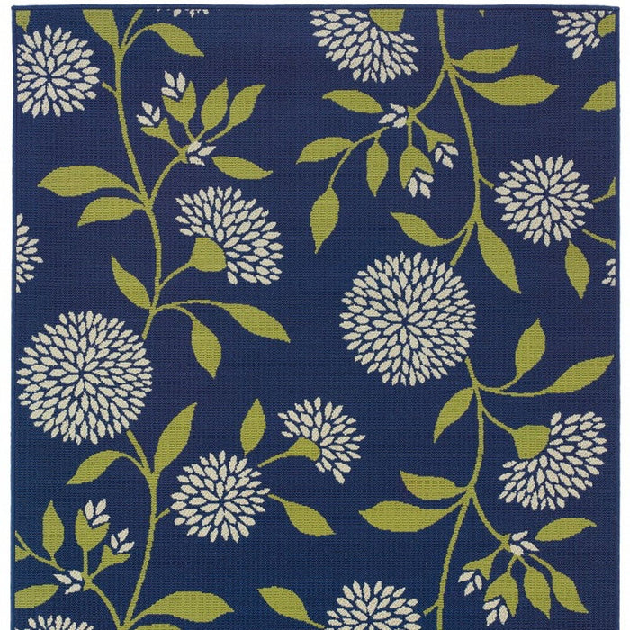 Floral Indoor & Outdoor Area Rug - Blue / Green