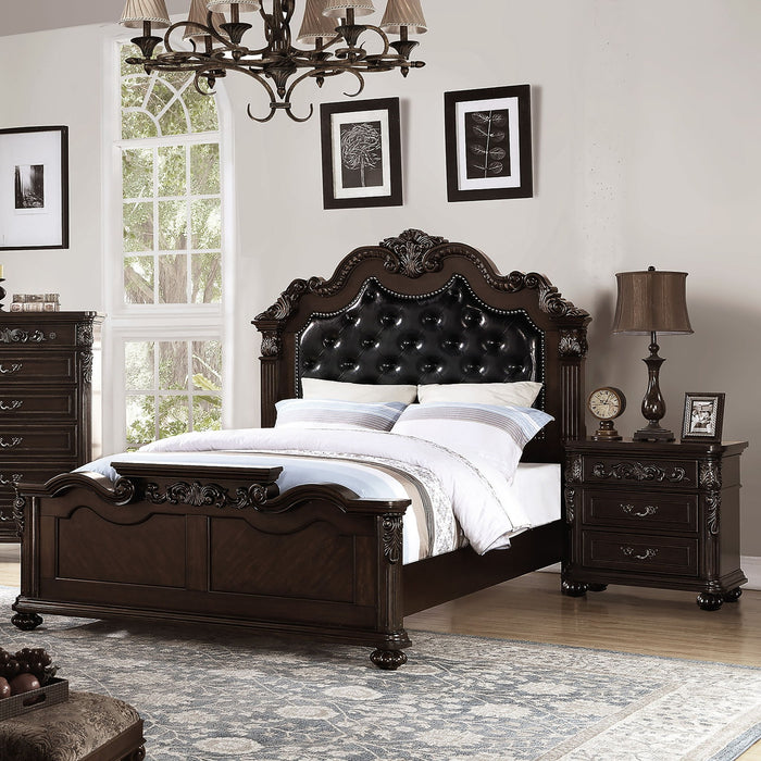 3 Piece Bedroom Set With Tufted Headboard And 2 Nightstands Home Essentials