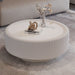 Round Fluted Coffee Table, Base & Hidden Storage - Snow White Home Essentials