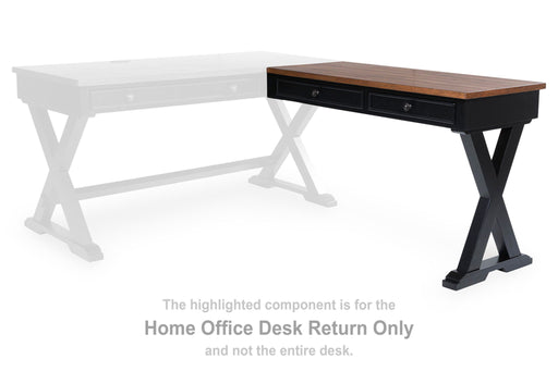 Wildenauer - Home Office Desk Return - Brown / Black Signature Design by Ashley®