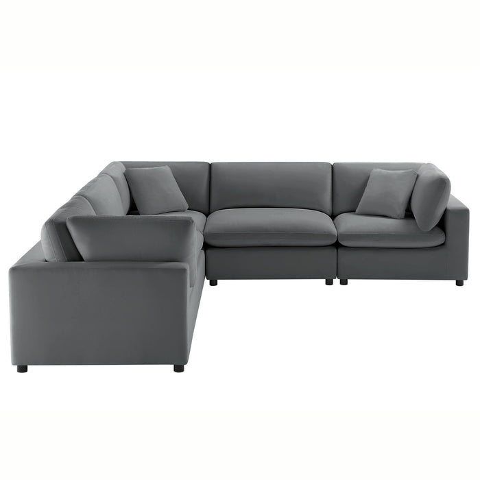 Caylie - Modular 5 Piece Sectional - Charcoal