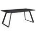 Smith - Rectangular Top Dining Table With 3 Drawers - Black Furniture Max