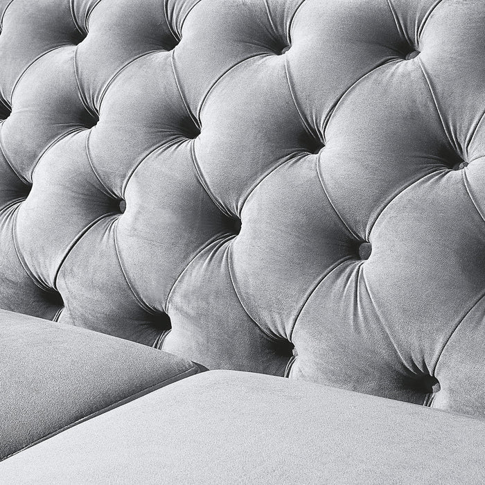 2 Seater Loveseat Sofa With Button Tufted Diamond Grid & 2 Pillows For Living Room Home Essentials