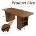 Dining Table With Drawers & Open Storage - Walnut Home Essentials