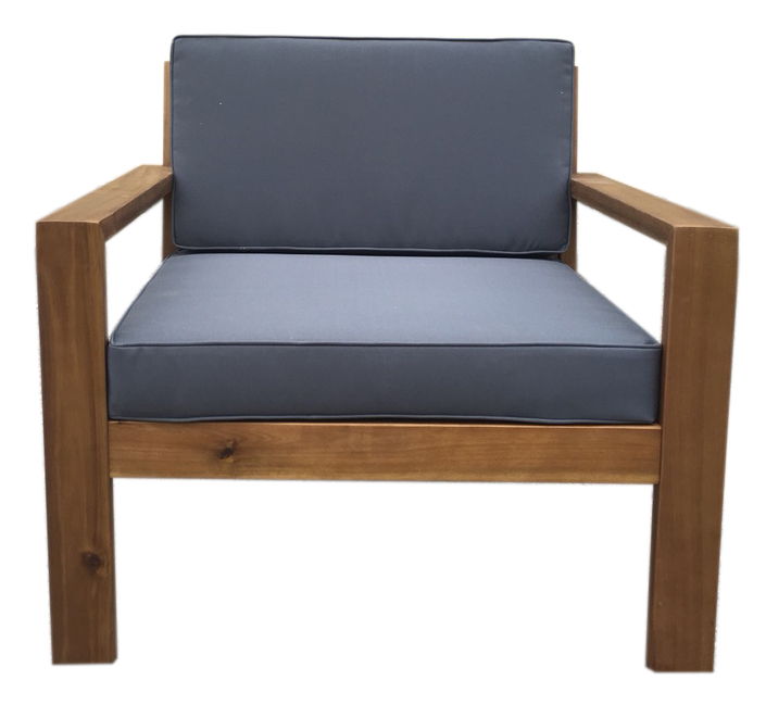 Santa Ana Club Chair Cushion Skin - Dark Gray