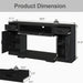 TV Stand With Adjustable Shelves & Double Doors Home Essentials
