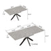 Modern Extendable Dining Table Set With Soft Padded Armless Chairs Home Essentials