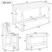 Counter Height Dining Set With Shelf, 4 Chairs And Bench Hearth and Haven
