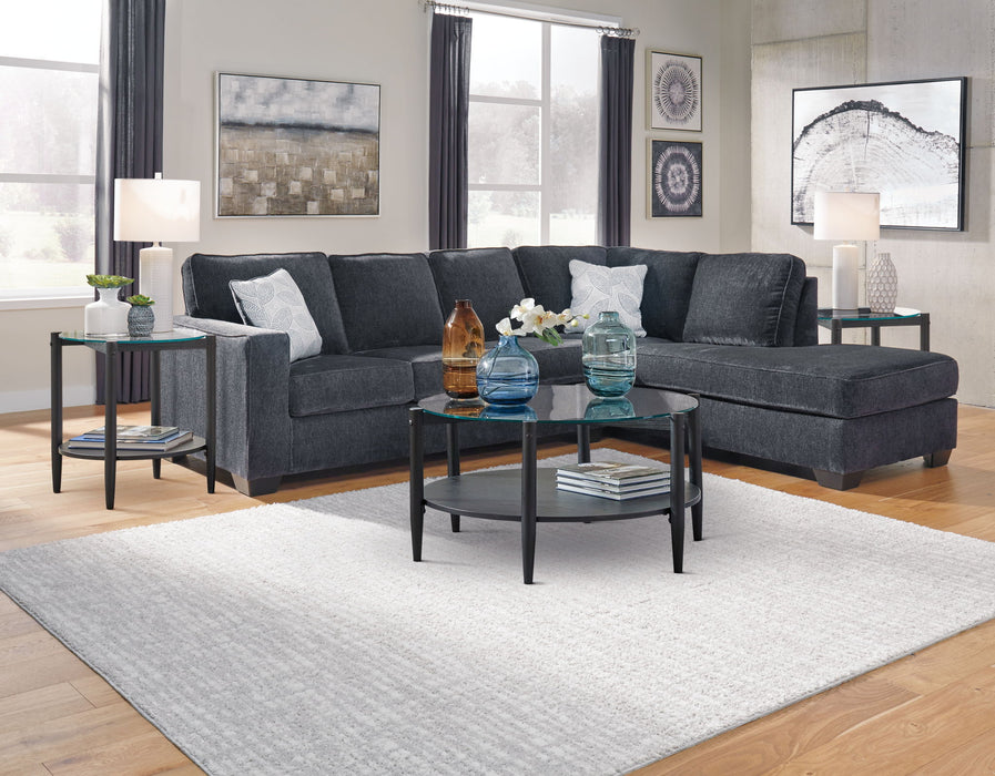 Altari - Right Arm Facing Corner Chaise With Sleeper 2 Pc Sectional - Slate Signature Design by Ashley®