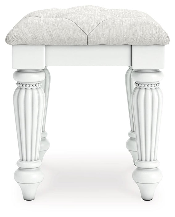 Kozlani - 3 Pc. - Vanity, Mirror And Stool - White Signature Design by Ashley®