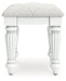 Kozlani - 3 Pc. - Vanity, Mirror And Stool - White Signature Design by Ashley®