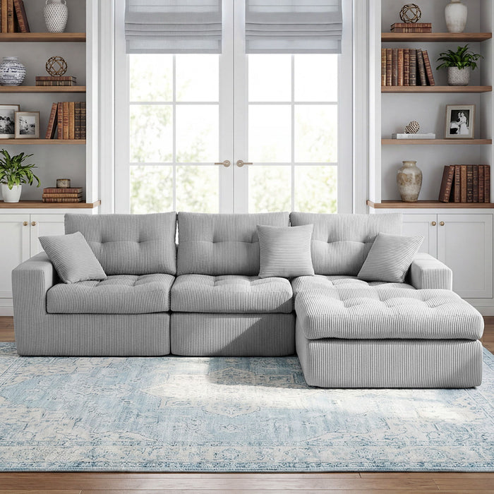 Corner Chaise L-Shaped Sectional Sofa Bed Home Essentials