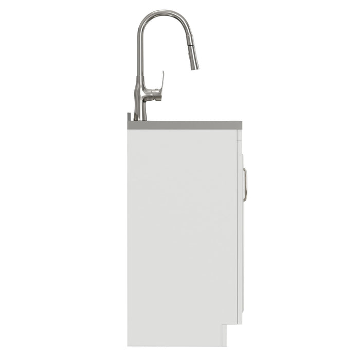 Darwin - Deluxe Laundry Cabinet With Pull-Out Faucet And Stainless Steel Sink Simpli-Home