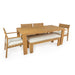 Outdoor Dining Set Rectangular Table With Umbrella Hole Hearth and Haven