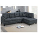 2 Piece Sectional Set With Nailhead Trim, Sofa And Matching Accent Pillows - Charcoal Home Essentials