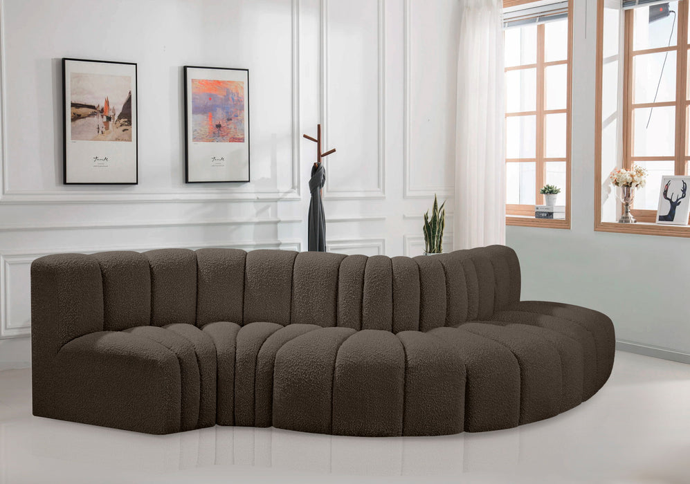 Arc - Boucle Fabric 5 Piece Modular Sofa Meridian Furniture