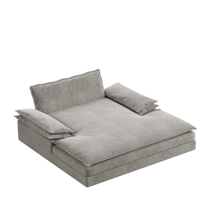 Modern Oversized Double Chaise Lounge Chair Home Essentials