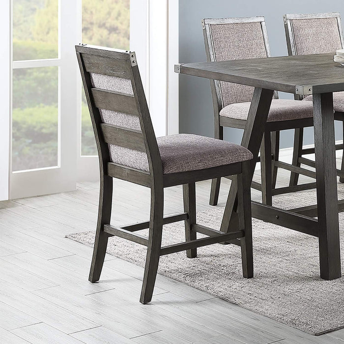 Upholstered Dining Chairs Counter Height (Set of 2) - Gray Home Essentials