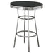Round Bar Table With Retro Design - Black Furniture Max