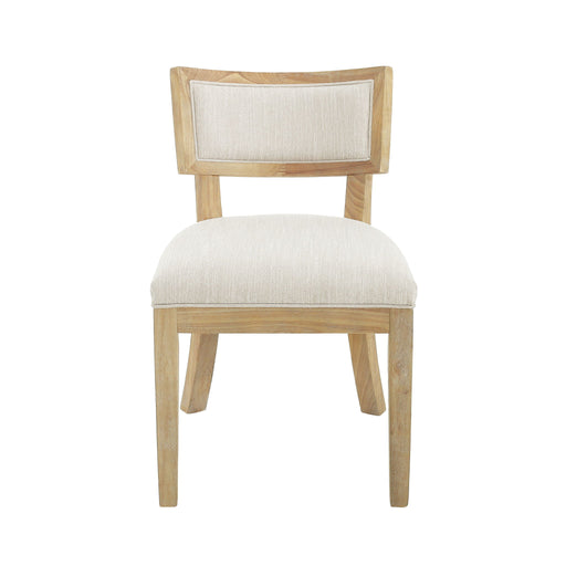 Farmhouse Style Fabric Upholstered Side Dining Chair Set Noble House