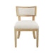 Farmhouse Style Fabric Upholstered Side Dining Chair Set Noble House