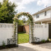 Metal Garden Arch With Two Plant Stands Wide High Climbing Plants Support Rose Arch Outdoor - Black Daily Nest