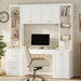 Computer Desk With Hutch, Workstation With Desk Grommet & Keyboard Tray Hearth and Haven