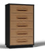 Kozmour - Five Drawer Chest - Black / Brown Signature Design by Ashley®