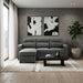 Mitchell - Reversible Sofabed With Storage Chaise, USB And Cup Holders - Dark Gray Global Furniture USA