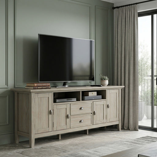 Redmond - TV Media Stand - Distressed Gray Simpli-Home