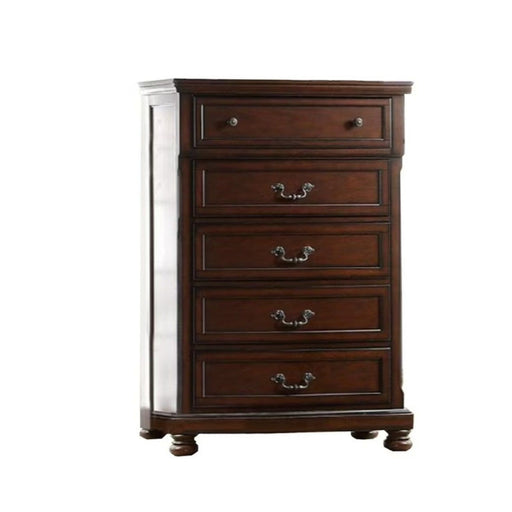 1 Piece Chest Bun Feet Pull Handles Round Knobs Bedroom Furniture - Cherry Home Essentials