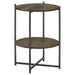 Accent Table With X-Frame And Bottom Shelf - Brown Furniture Max